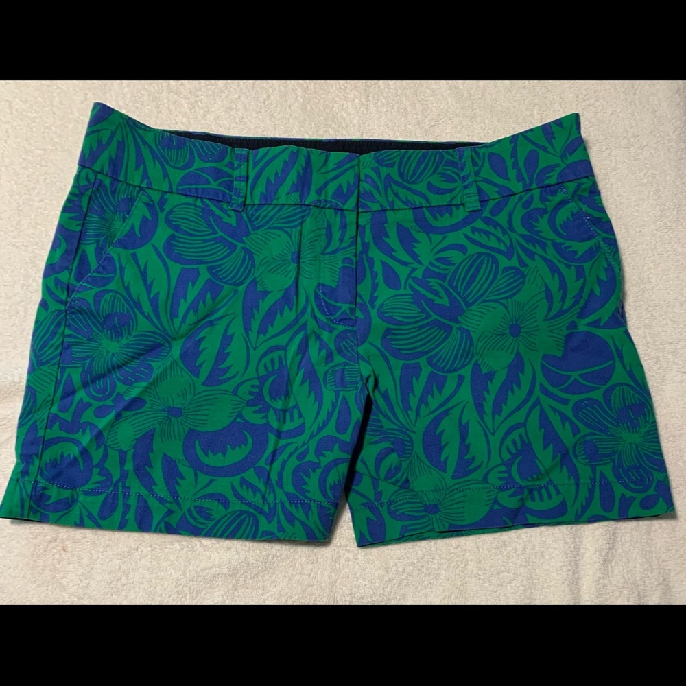 Talbots Daily Short, Size 14P, Blue/Green Print
